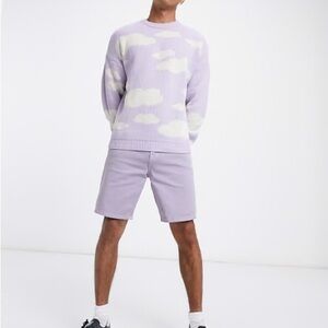 ⭐️Vaca Soon Sale⭐️ Cloud Pattern Lavender Sweater